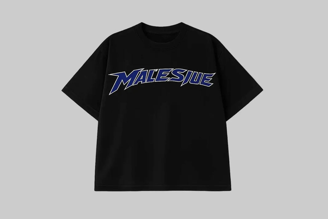 Bold Boxy Apex T-Shirt Black - MALESIUE