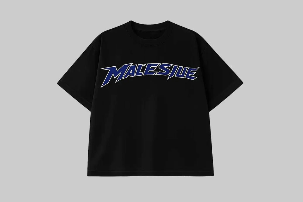 Bold Boxy Apex T-Shirt Black - MALESIUE