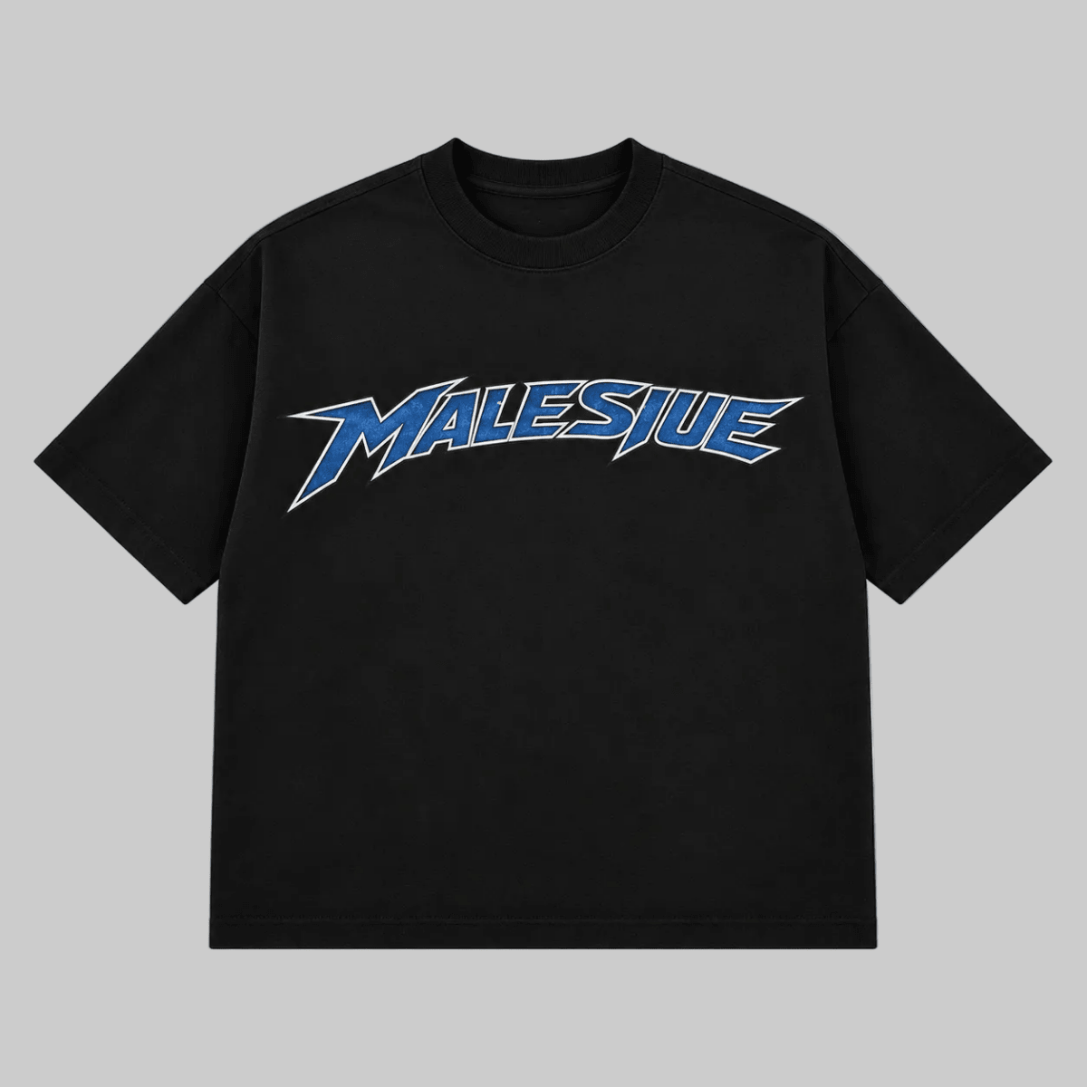 Bold Boxy Apex T-Shirt Black - MALESIUE