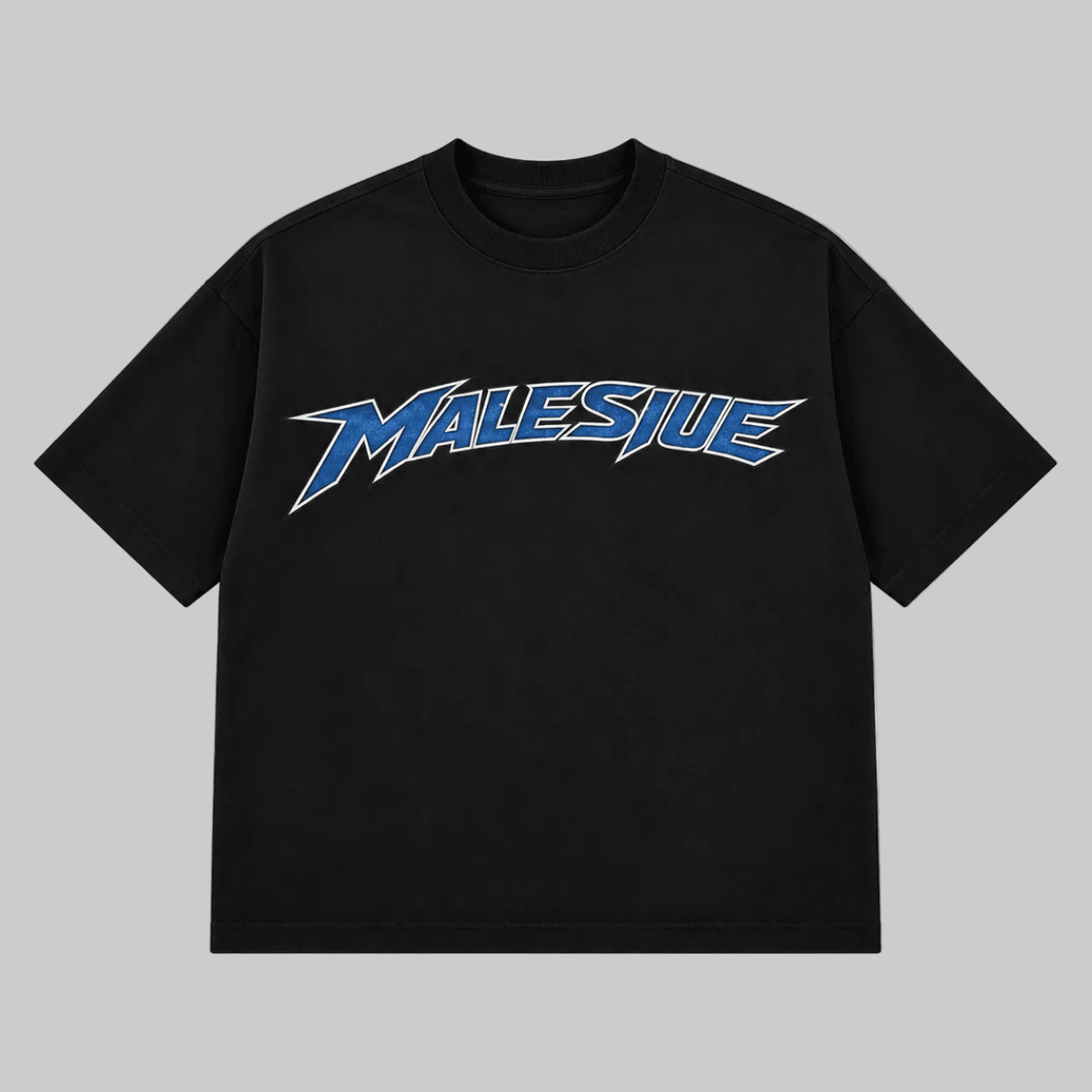 Bold Boxy Apex T-Shirt Black - MALESIUE