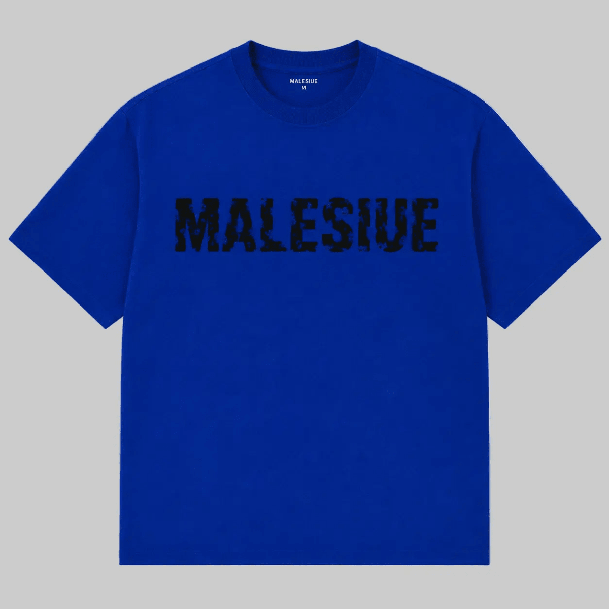 MALESIUE Royal Distressed Blue Tee - MALESIUE