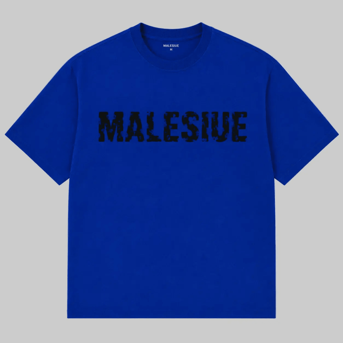 MALESIUE Royal Distressed Blue Tee - MALESIUE