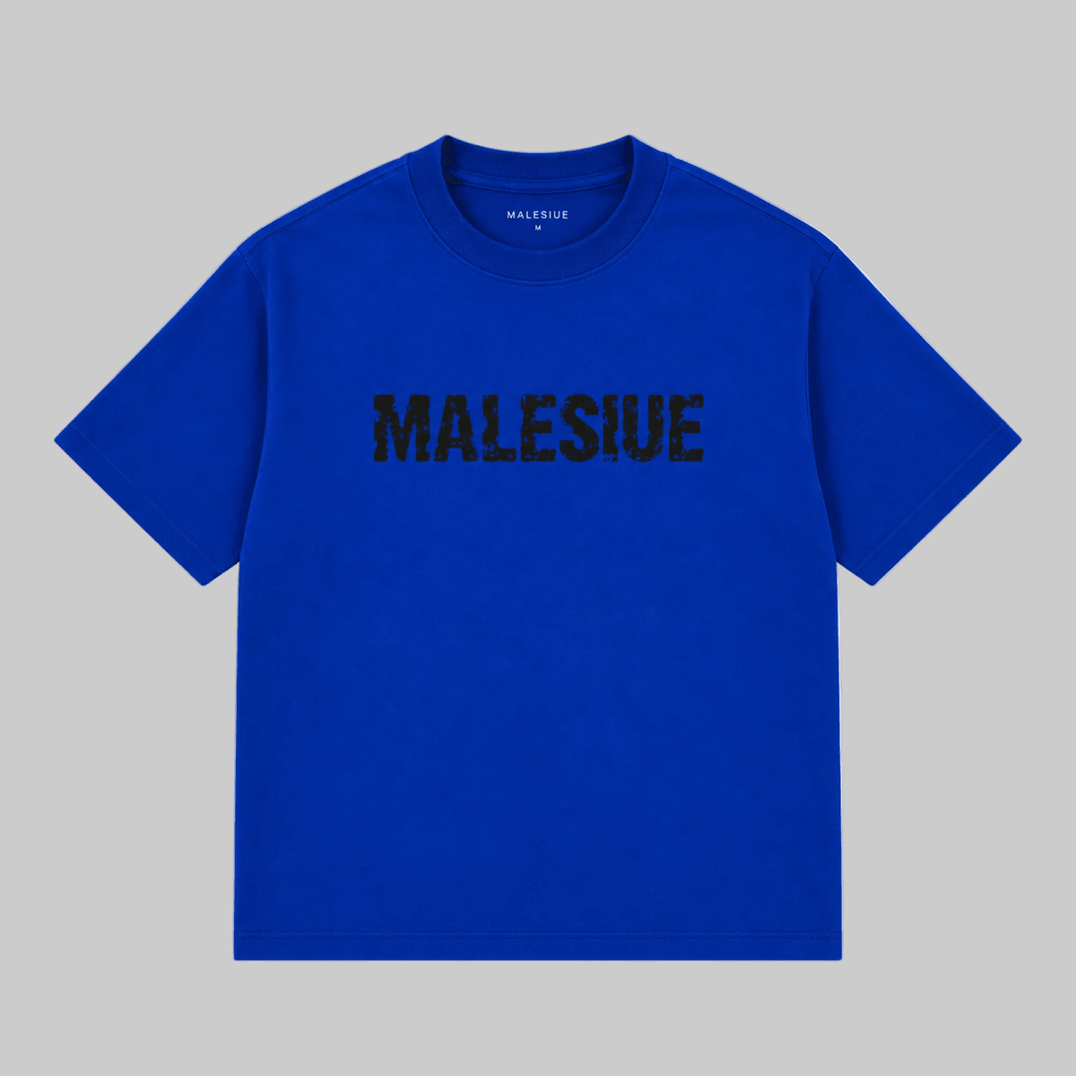 MALESIUE Royal Distressed Blue Tee - MALESIUE