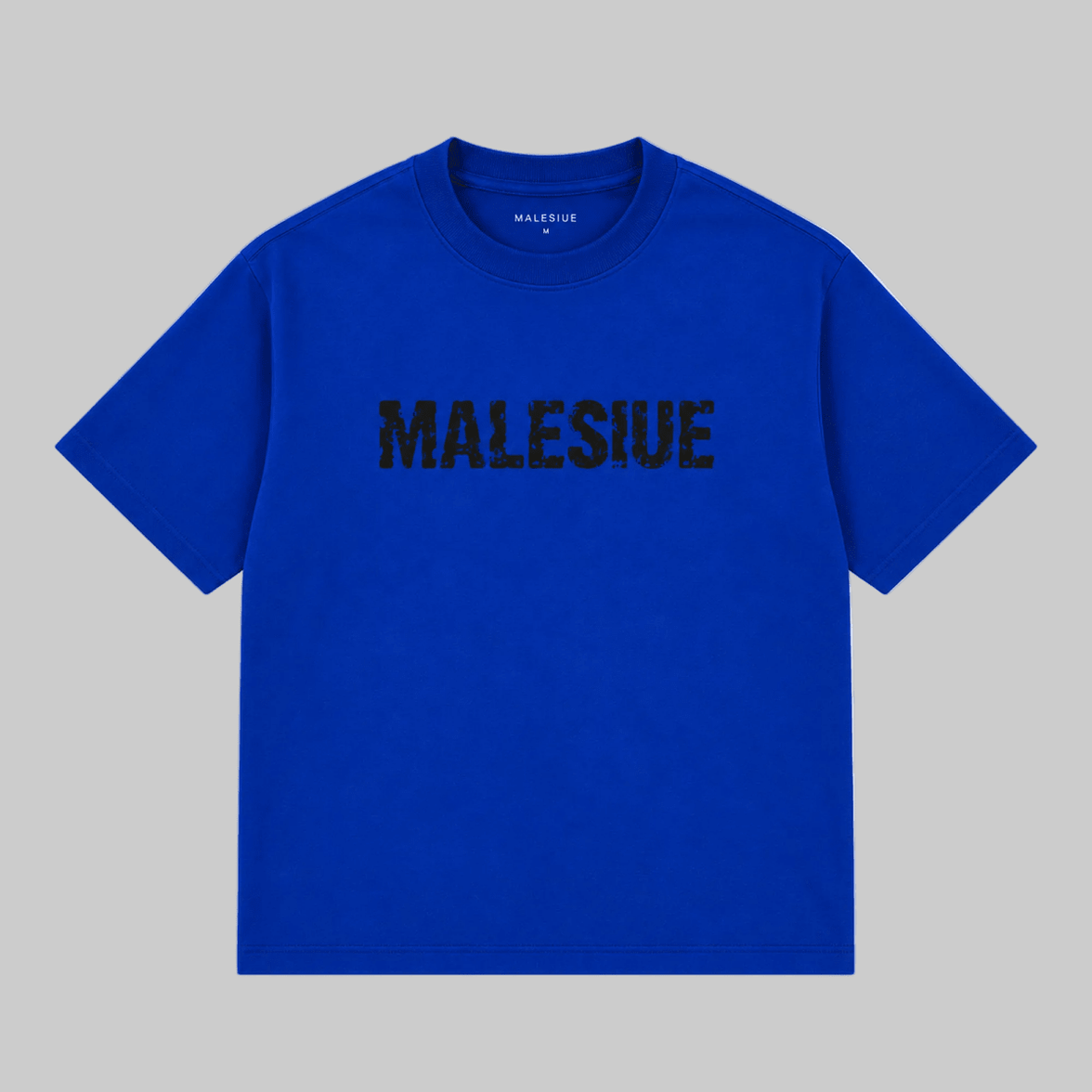 MALESIUE Royal Distressed Blue Tee - MALESIUE